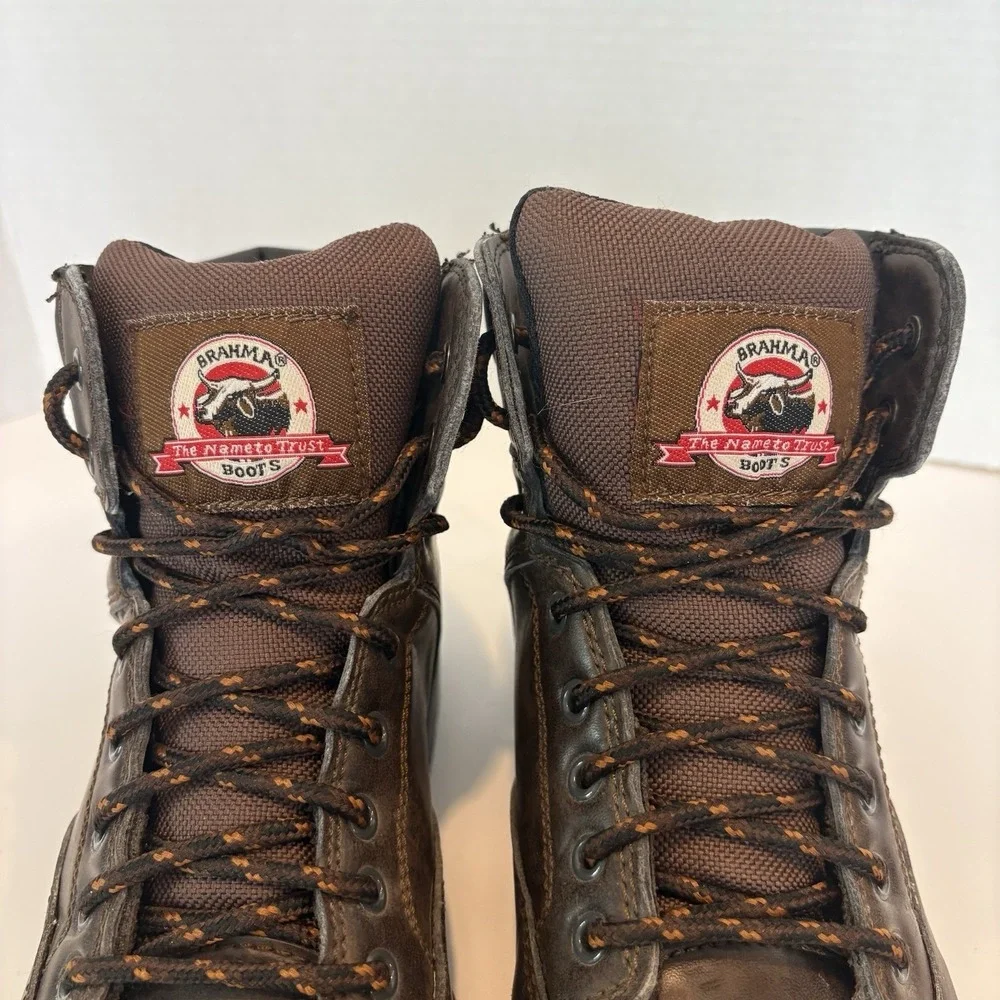 Brahma Men's Brown Leather Work Boots‎ 6